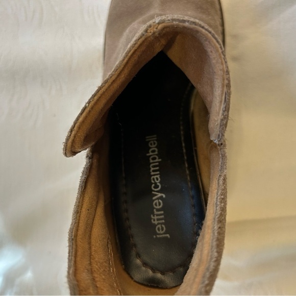 JEFFREY CAMPBELL Suede Split Ankle Bootie in Putty - Picture 7 of 7